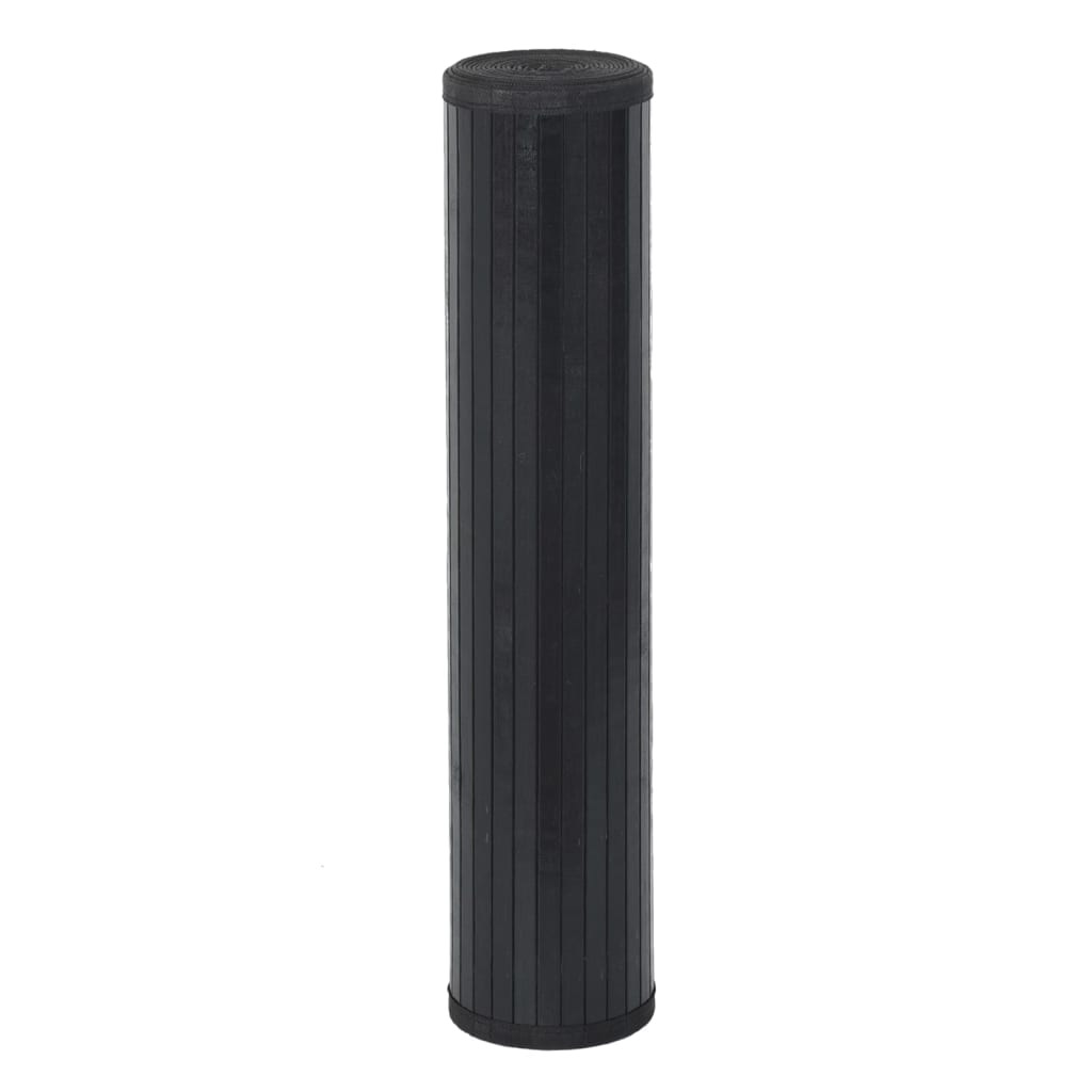 Rug Rectangular Black100x200 cm Bamboo