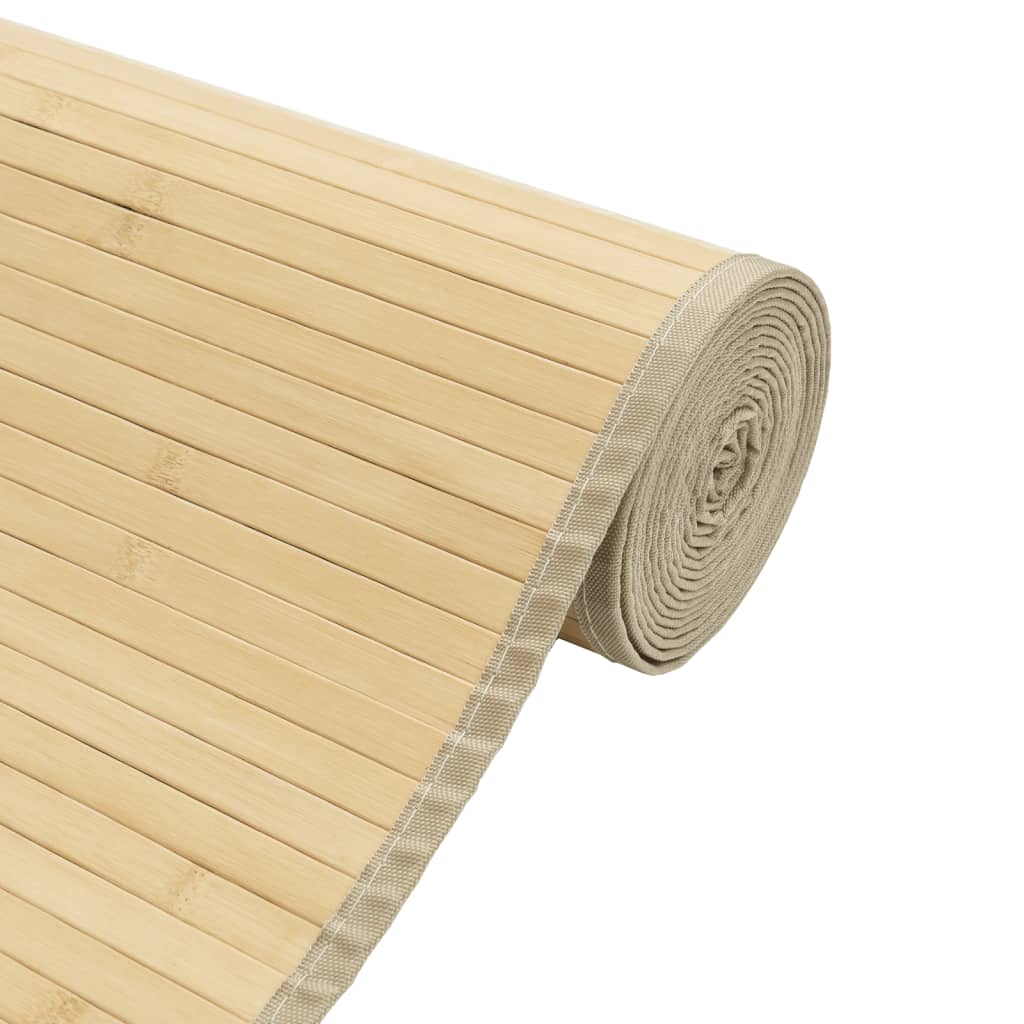 Rug Rectangular Light Natural100x200 cm Bamboo