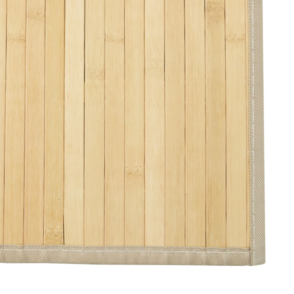 Rug Rectangular Light Natural100x200 cm Bamboo