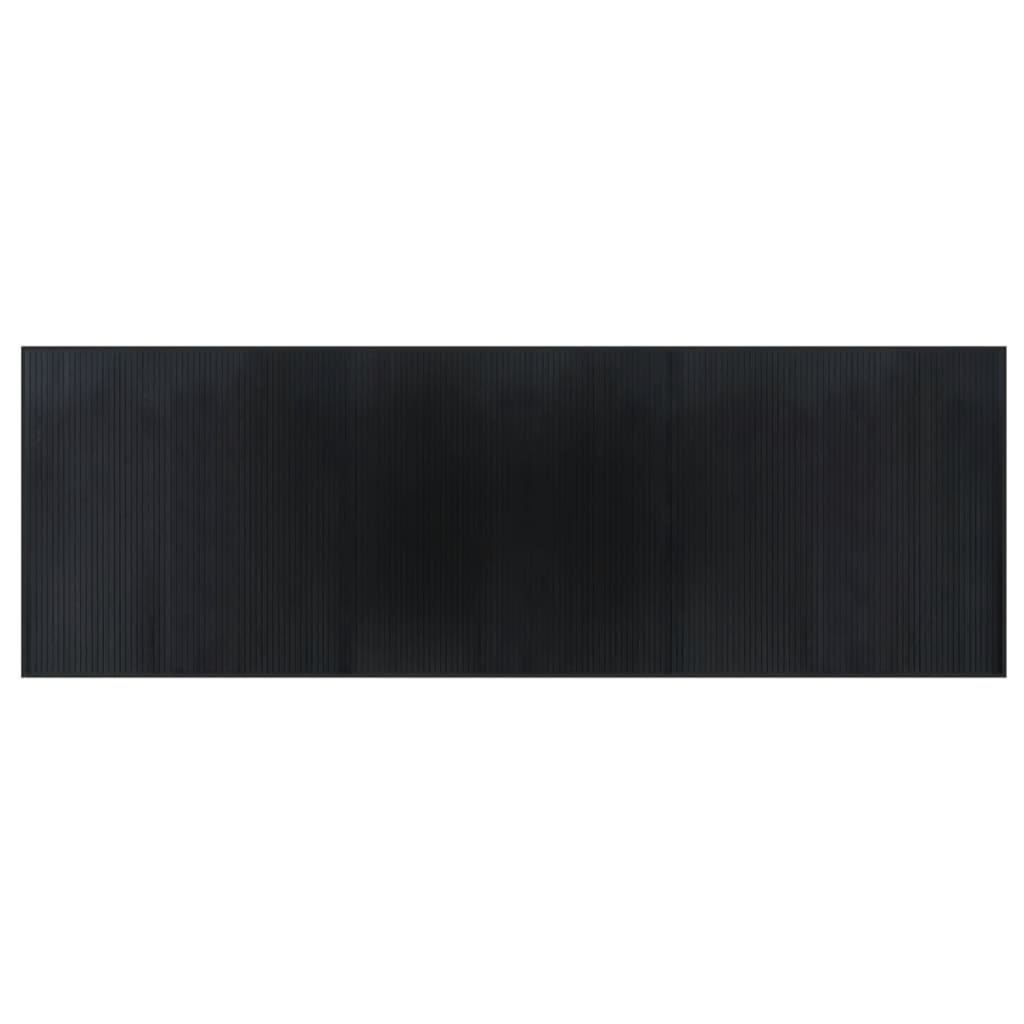 Rug Rectangular Black100x300 cm Bamboo