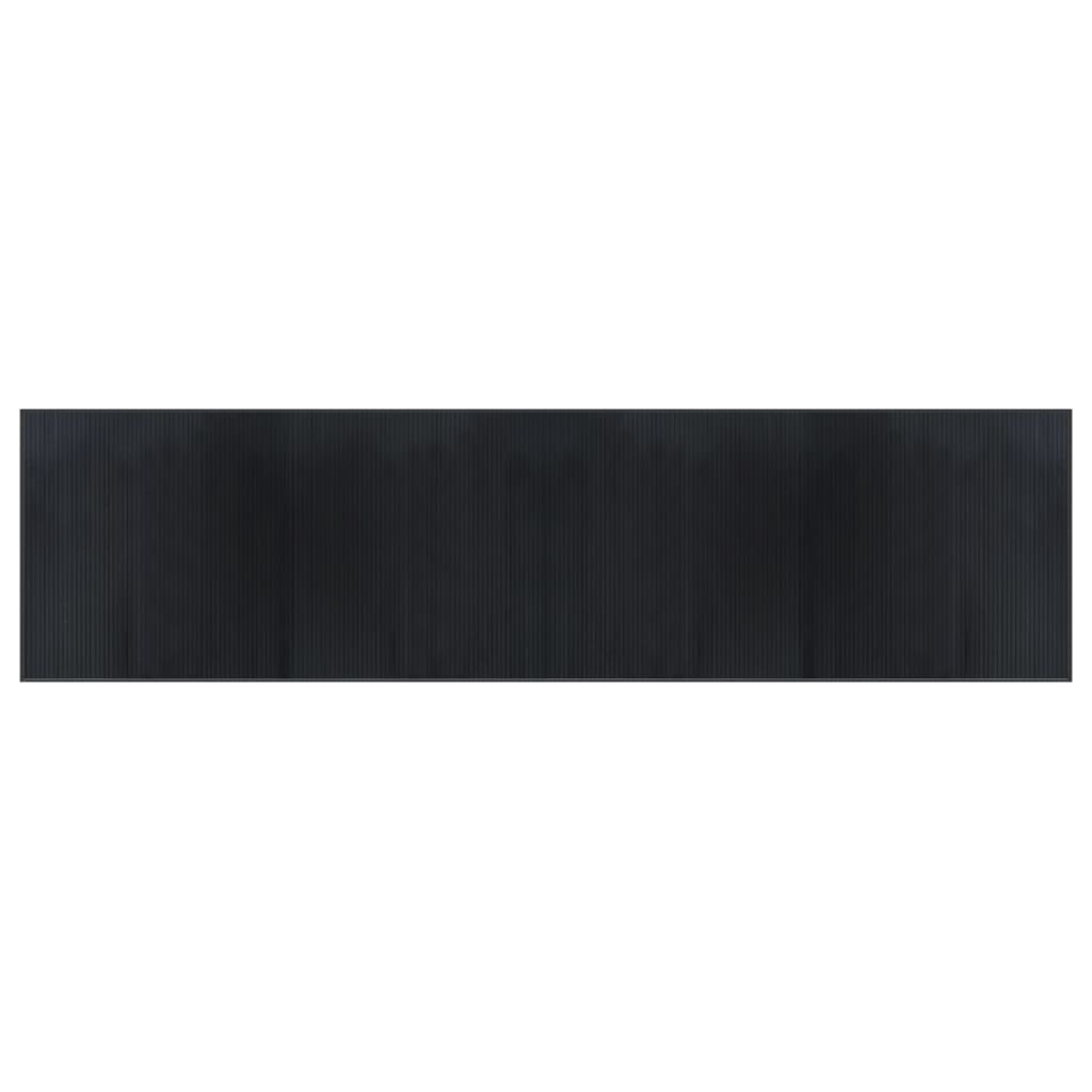 Rug Rectangular Black100x400 cm Bamboo
