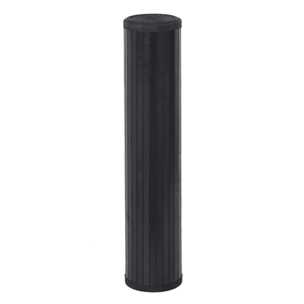 Rug Rectangular Black100x400 cm Bamboo