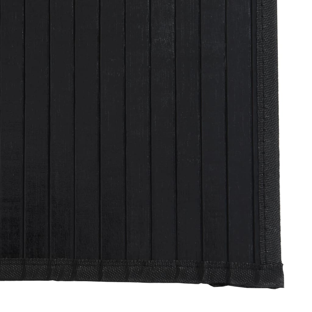 Rug Rectangular Black100x400 cm Bamboo