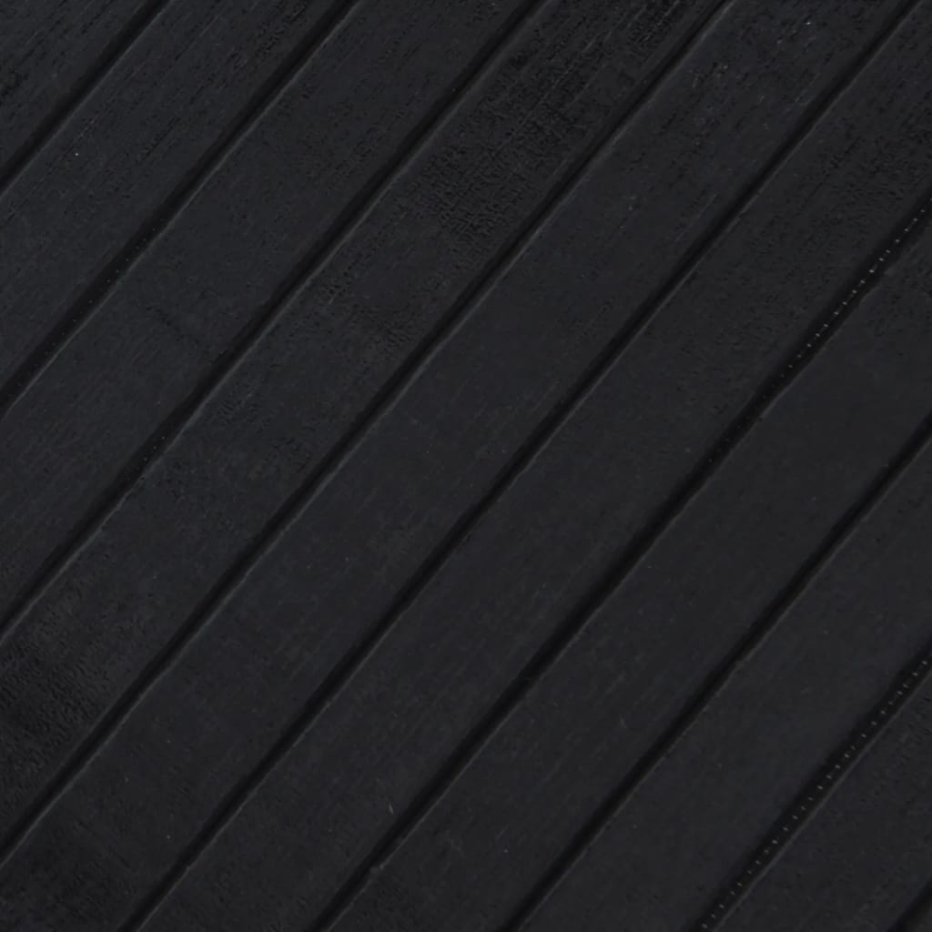 Rug Rectangular Black100x400 cm Bamboo