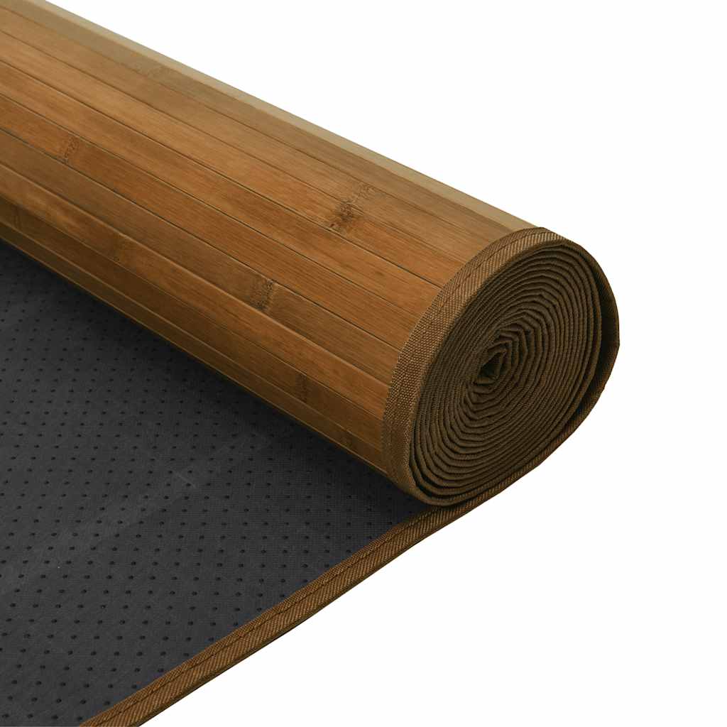 Rug Rectangular Brown100x400 cm Bamboo