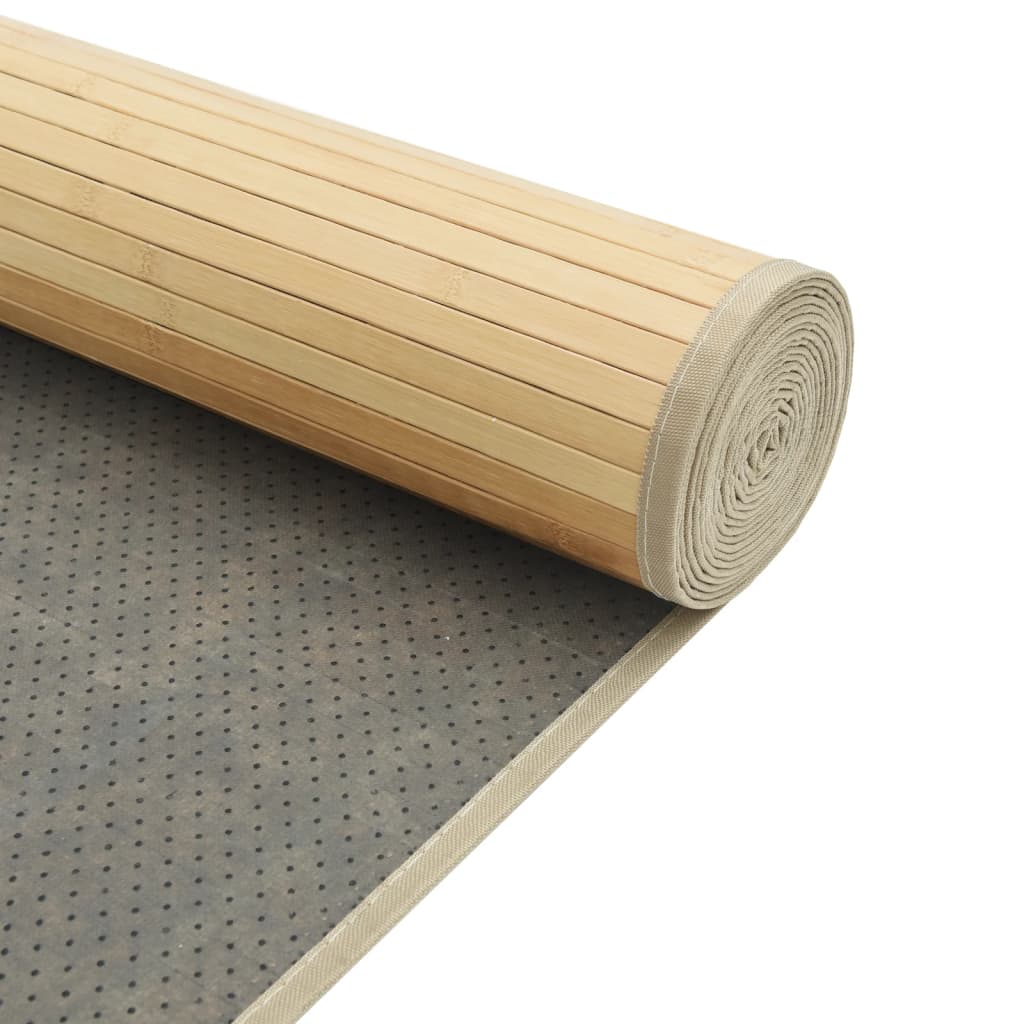 Rug Rectangular Light Natural100x400 cm Bamboo