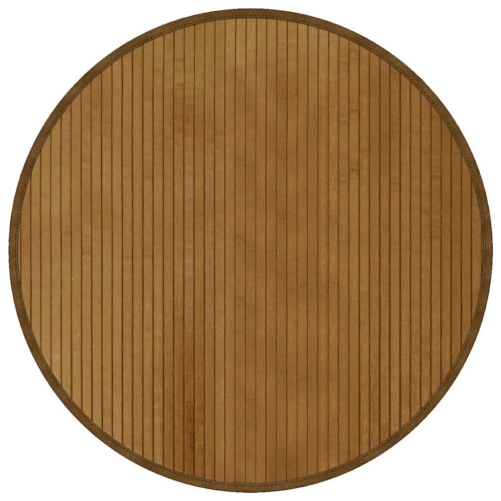 Rug Round Brown80 cm Bamboo