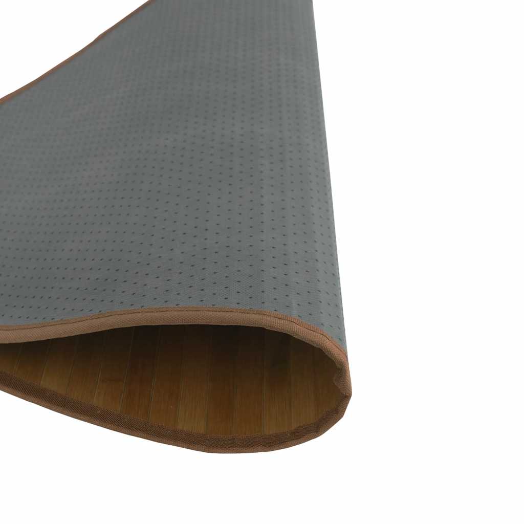 Rug Round Brown80 cm Bamboo