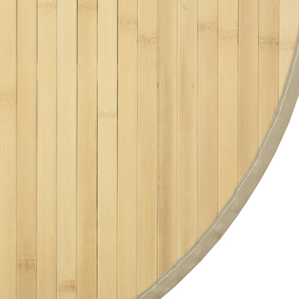 Rug Round Light Natural80 cm Bamboo
