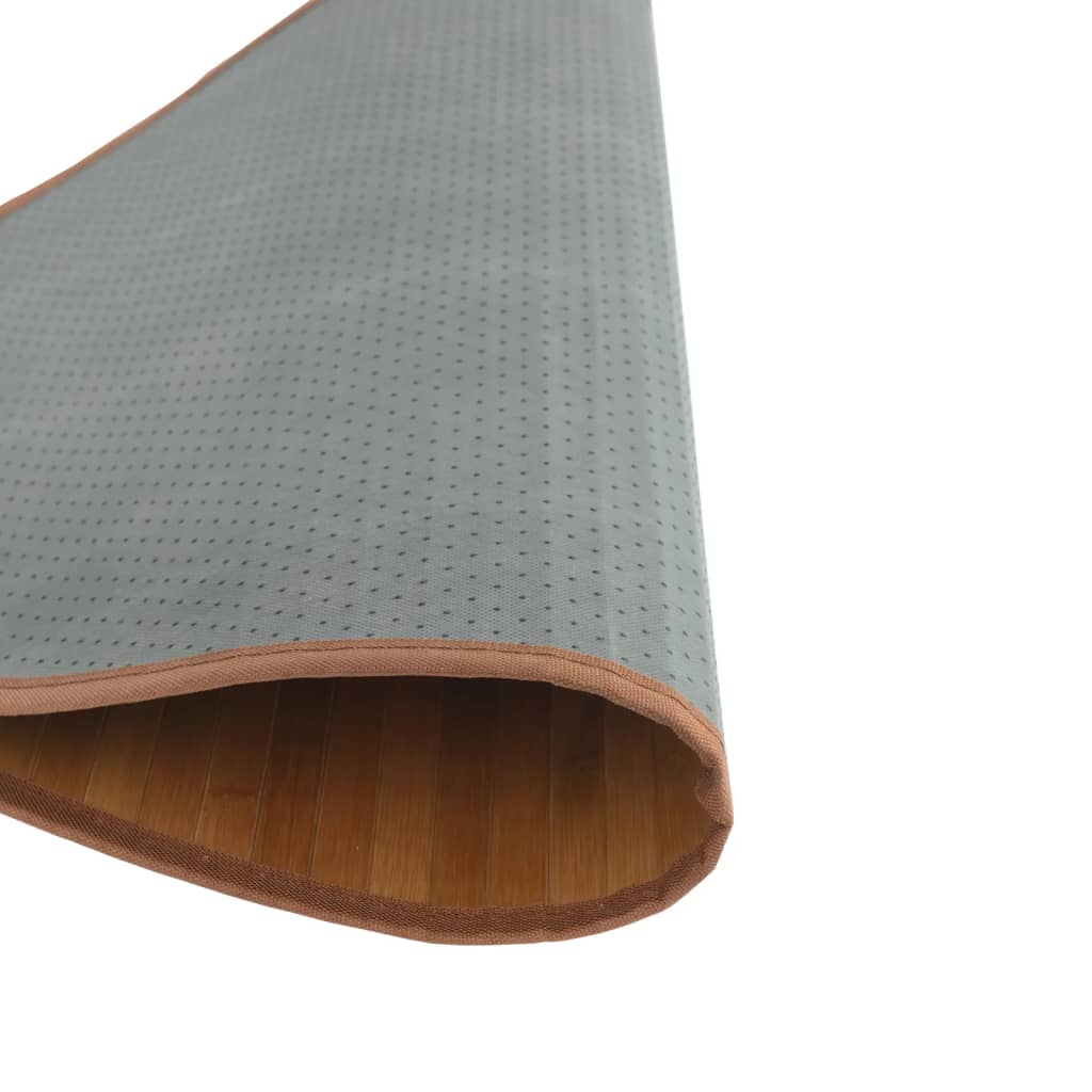 Rug Round Brown100 cm Bamboo