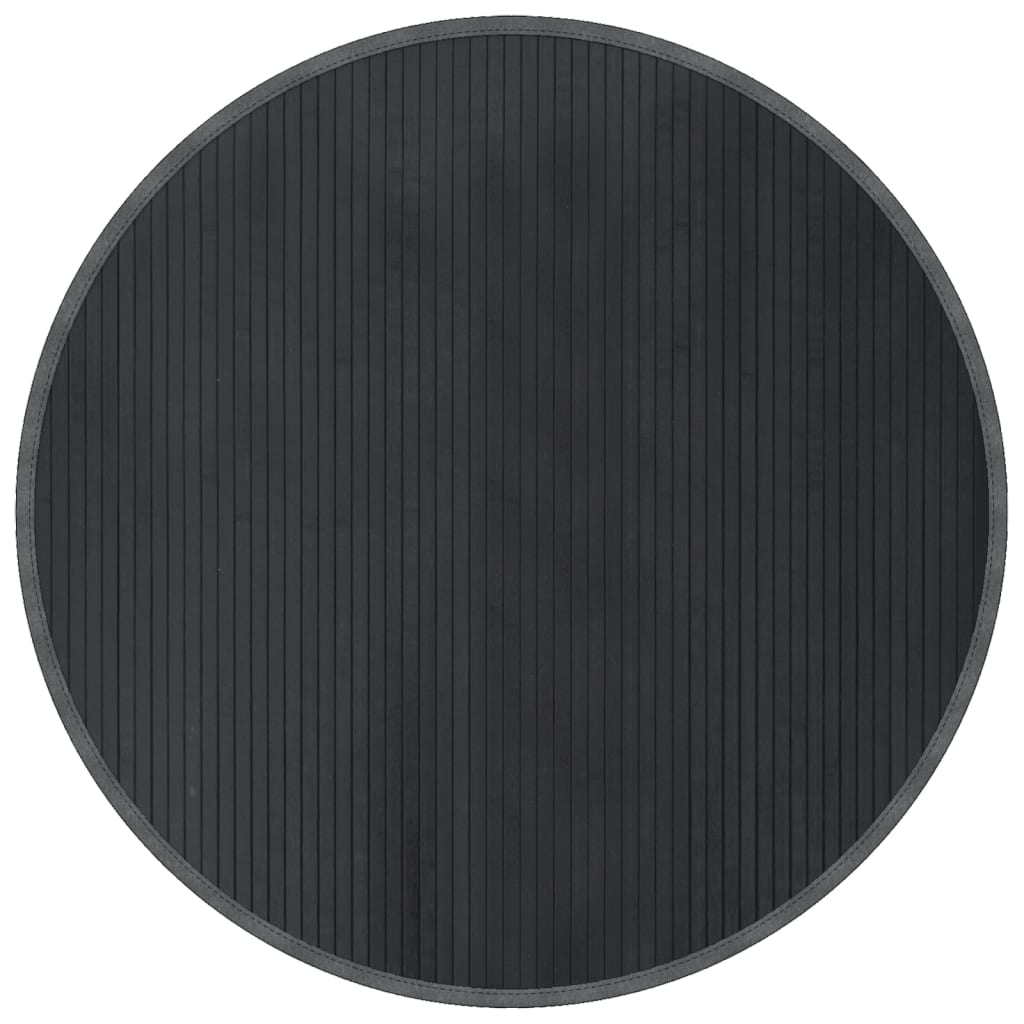 vidaXL Rug Round Grey100 cm Bamboo