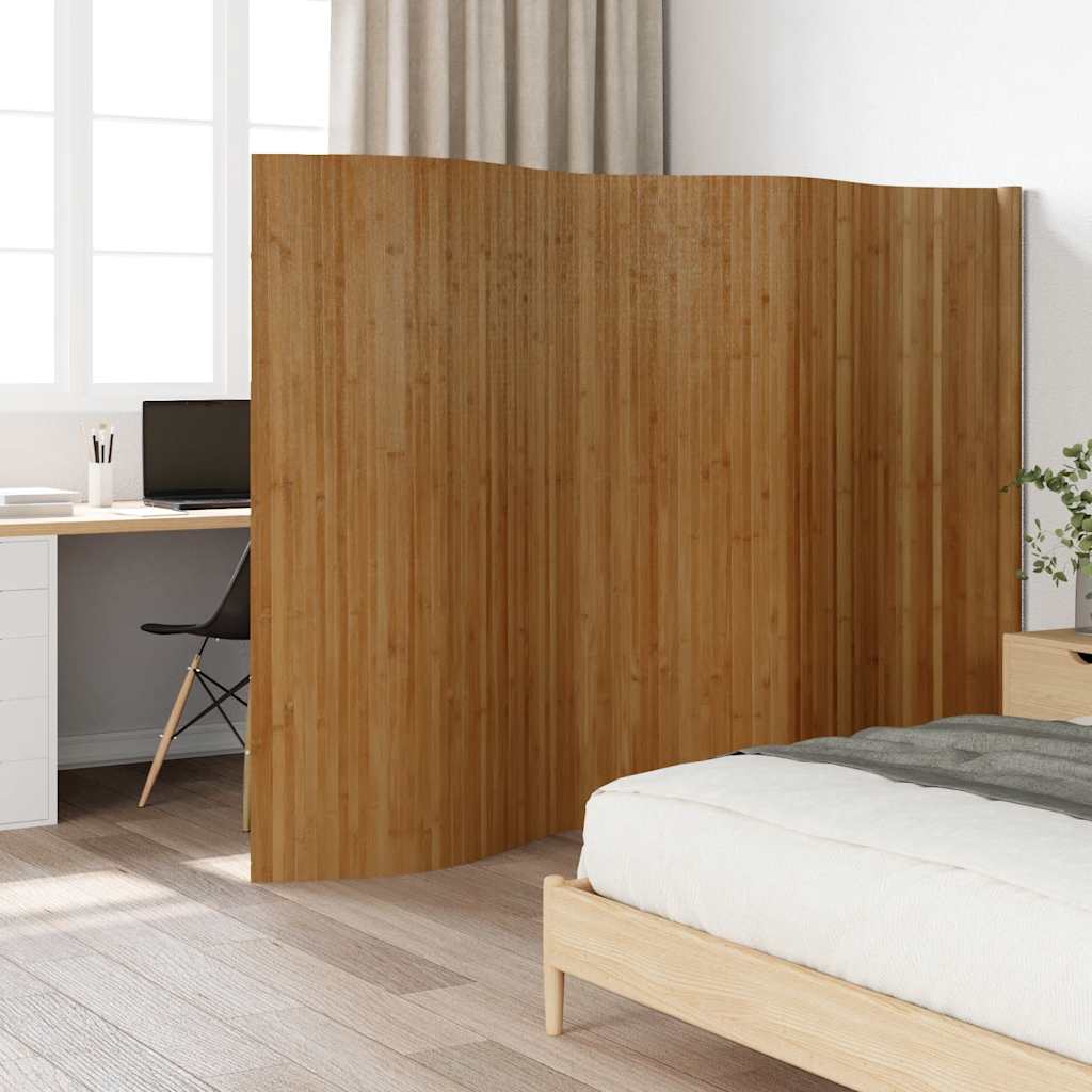 Room Divider Brown Width 400 cm Height 165 cm Bamboo