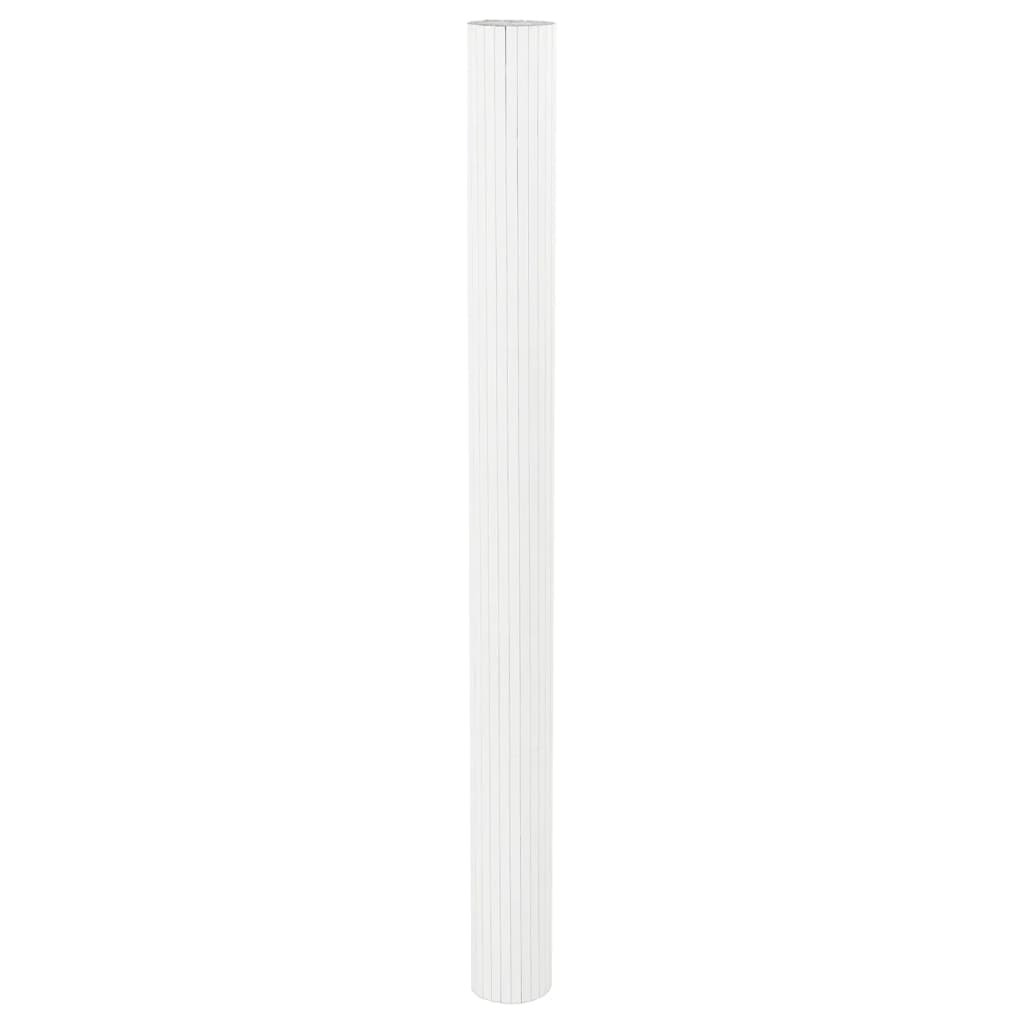 Room Divider White Width 400 cm Height 165 cm Bamboo