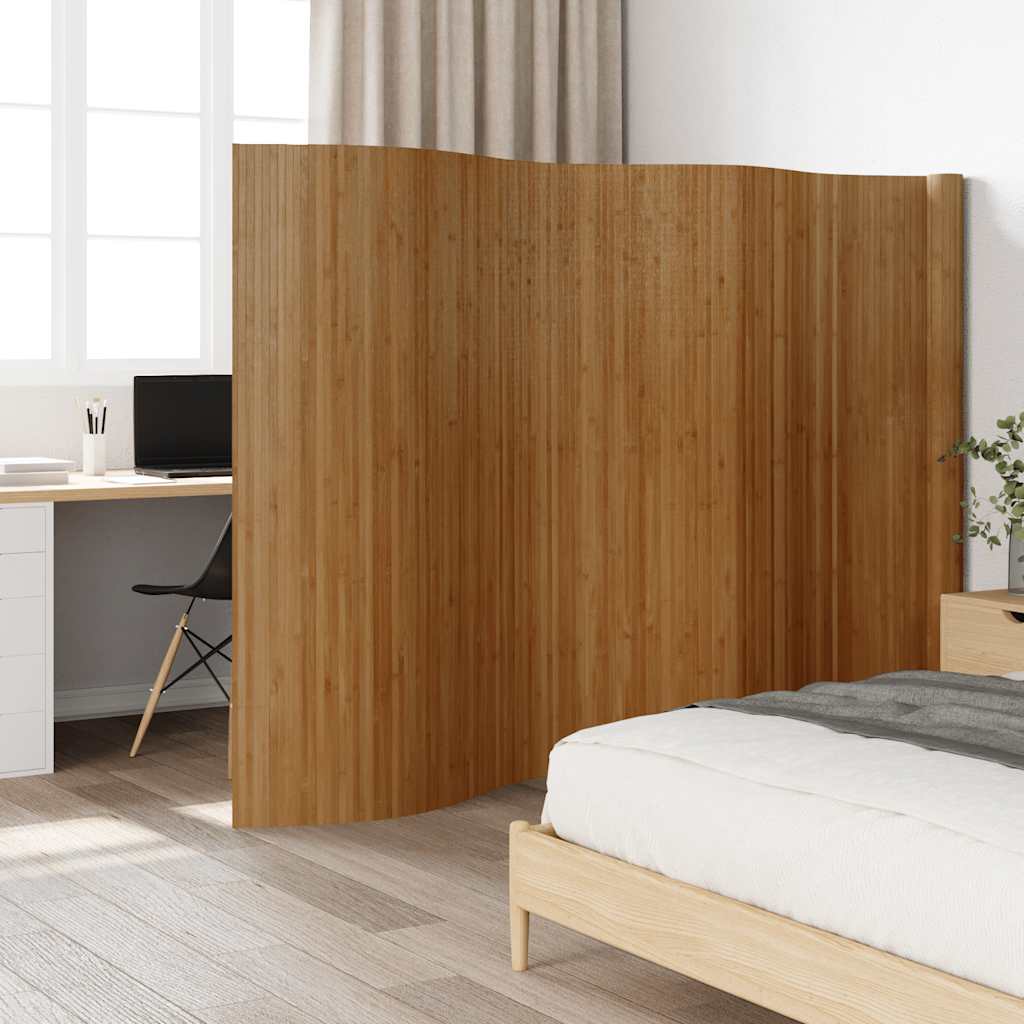 Room Divider Brown Width 600 cm Height 165 cm Bamboo