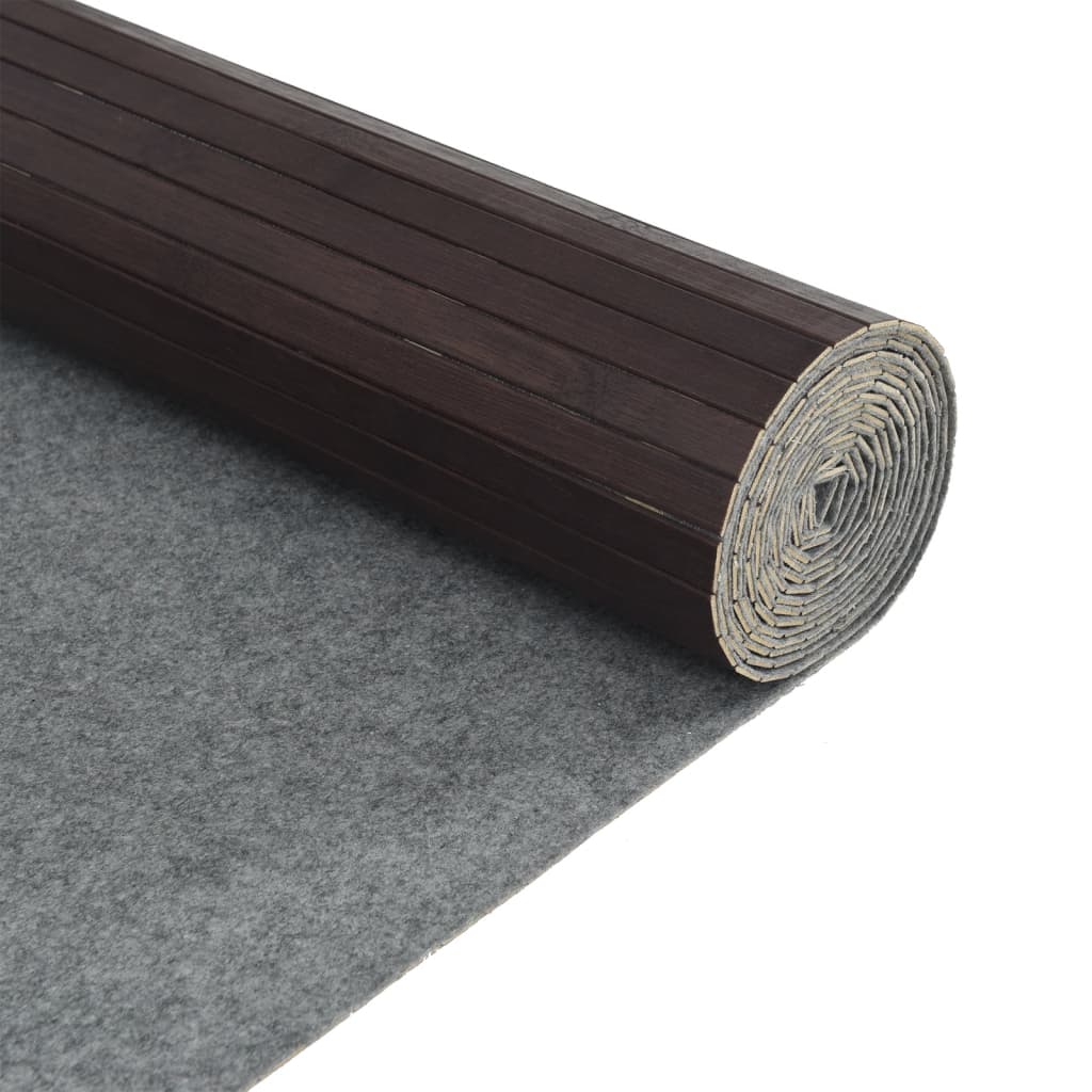 Room Divider Dark Brown Width 600 cm Height 165 cm Bamboo