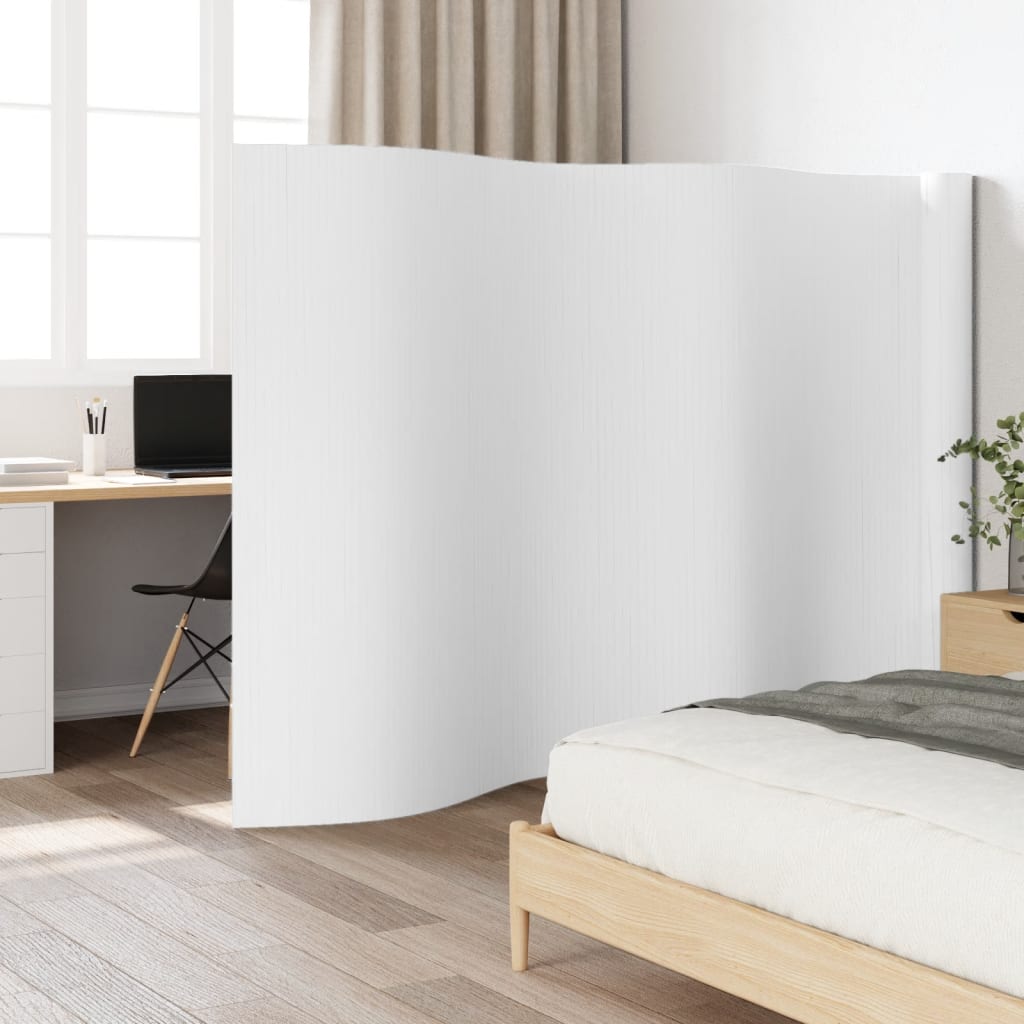 Room Divider White Width 800 cm Height 165 cm Bamboo