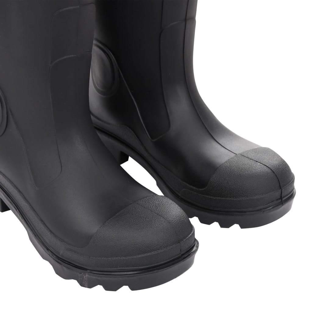 vidaXL Rian Boots with Removable Socks Black Size 38 PVC