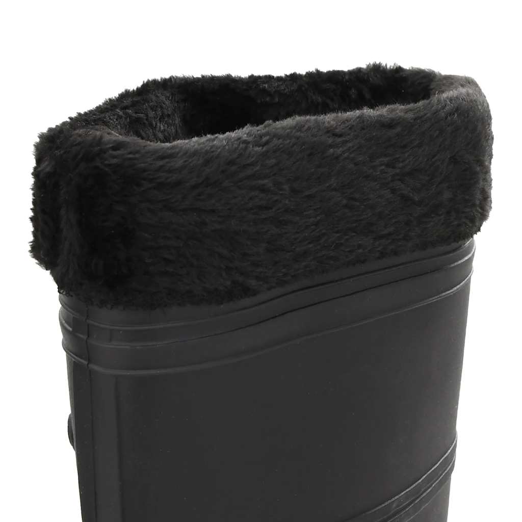 Rain Boots with Removable Socks Black Size 40 PVC