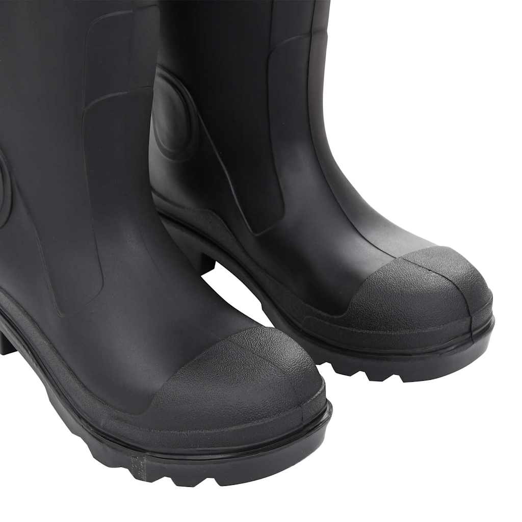 Rain Boots with Removable Socks Black Size 40 PVC