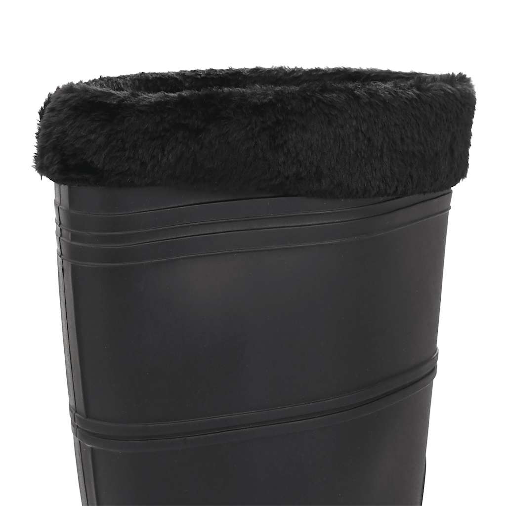 Rain Boots with Removable Socks Black Size 44 PVC