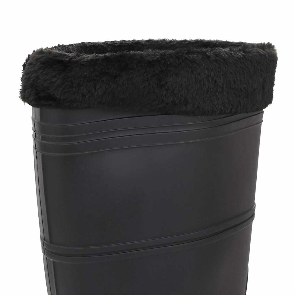 Rain Boots with Removable Socks Black Size 45 PVC