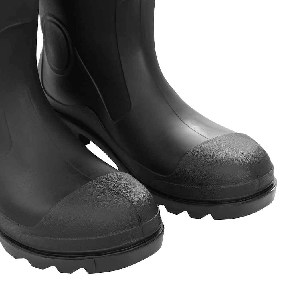 Rain Boots with Removable Socks Black Size 45 PVC