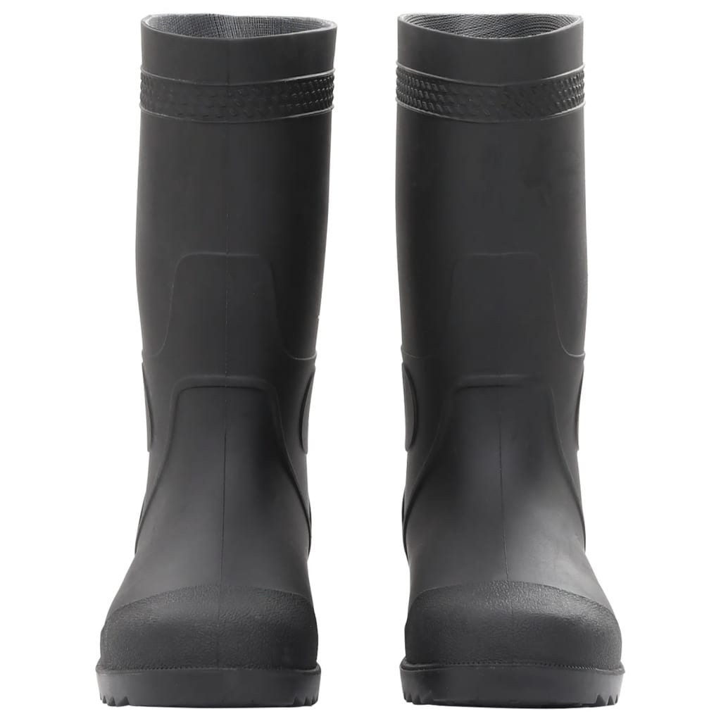 vidaXL Rain Boots Black Size 38 PVC