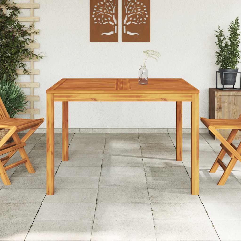 366369 vidaXL Garden Dining Table 110x110x75 cm Solid Wood Acacia