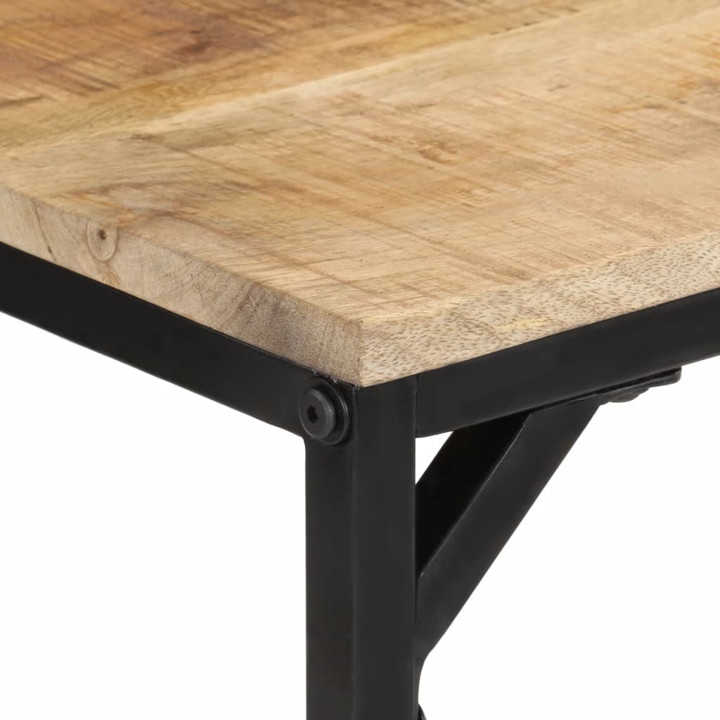 vidaXL Dining Table 110x55x75 cm Solid Rough Wood Mango