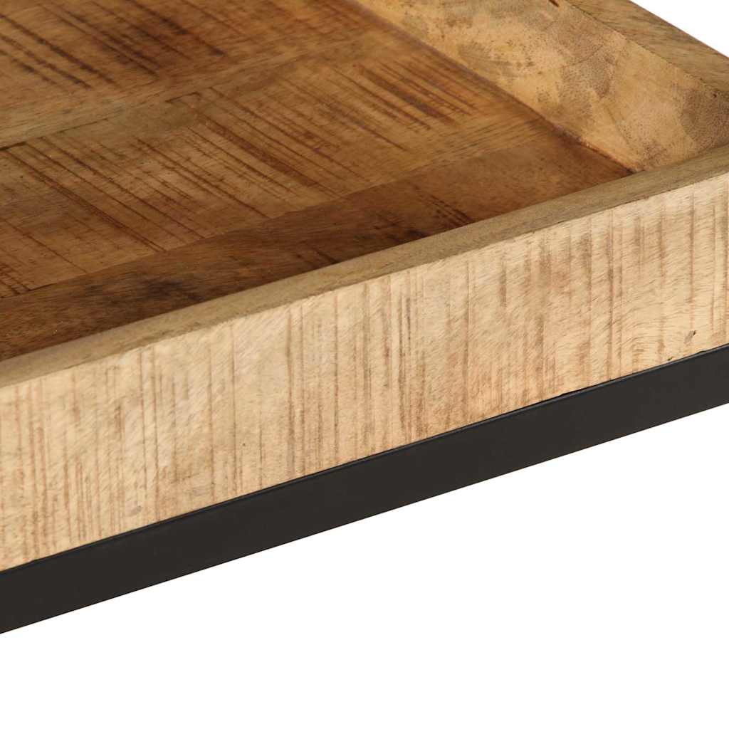 Side Table with Shelf Brown 35 x 35 x 45 cm Solid Mango Wood