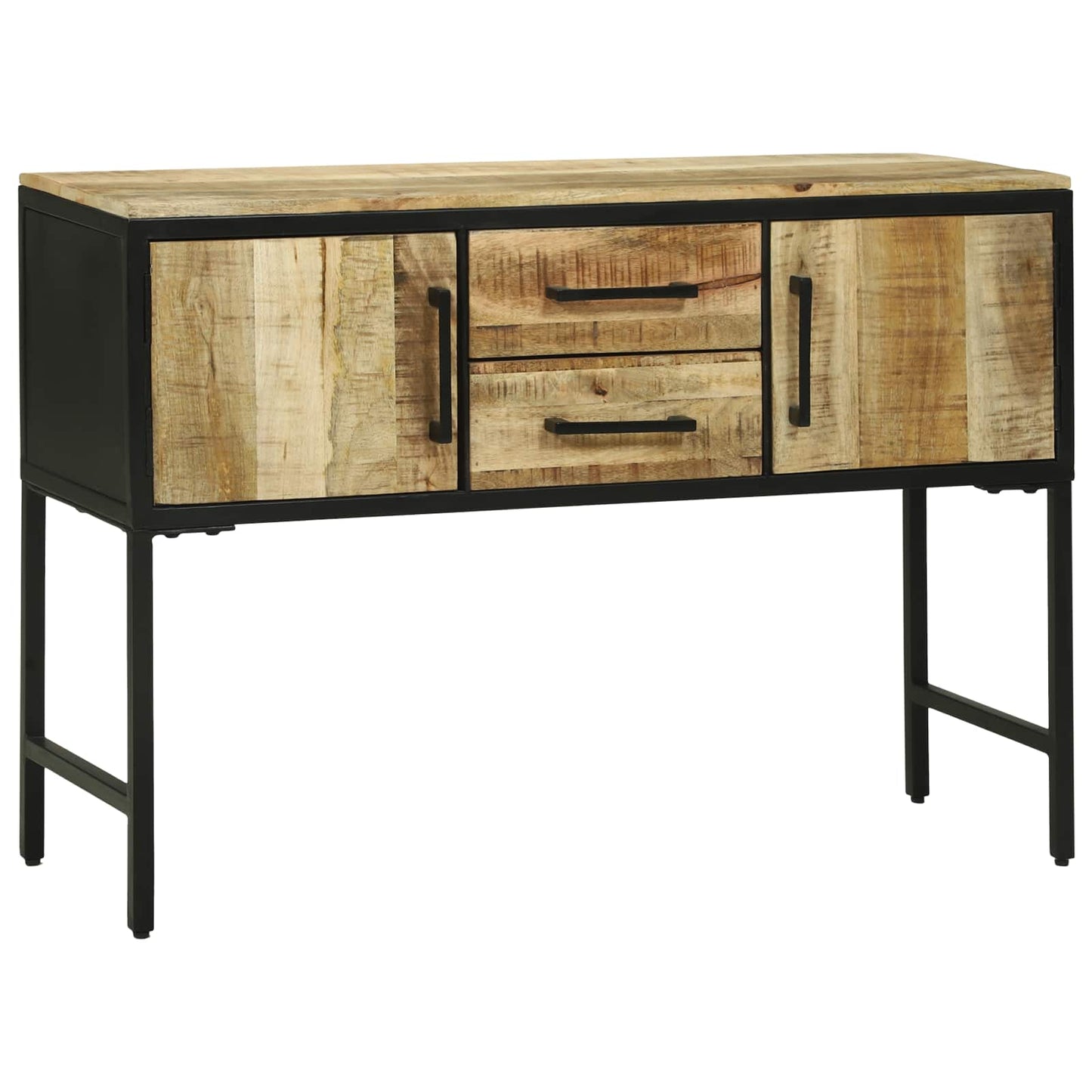 Console Table with Door Brown 100 x 35 x 70 cm Solid Mango Wood