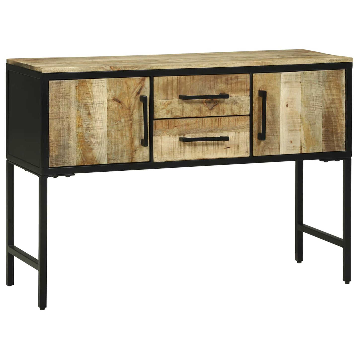 Console Table with Door Brown 100 x 35 x 70 cm Solid Mango Wood
