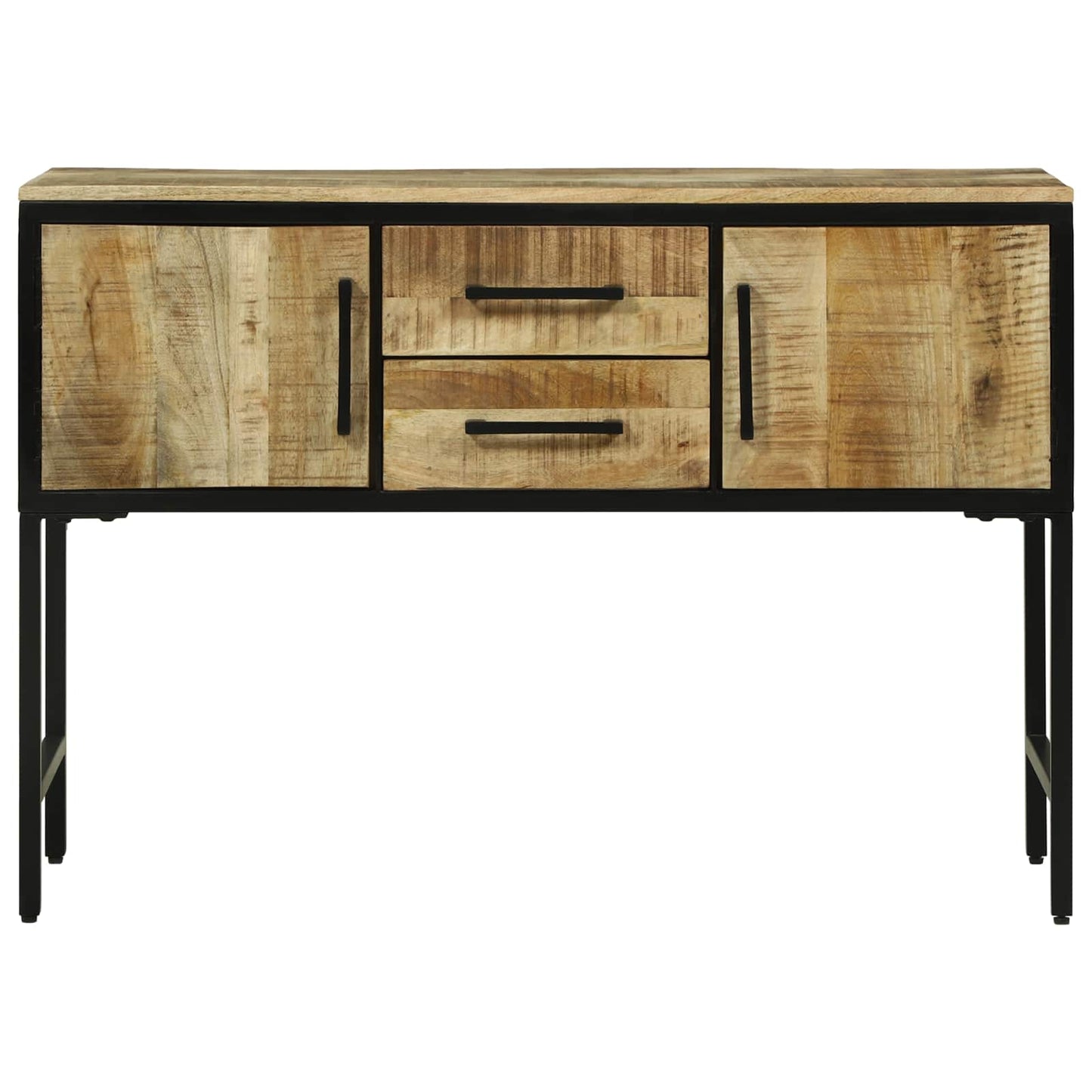 Console Table with Door Brown 100 x 35 x 70 cm Solid Mango Wood