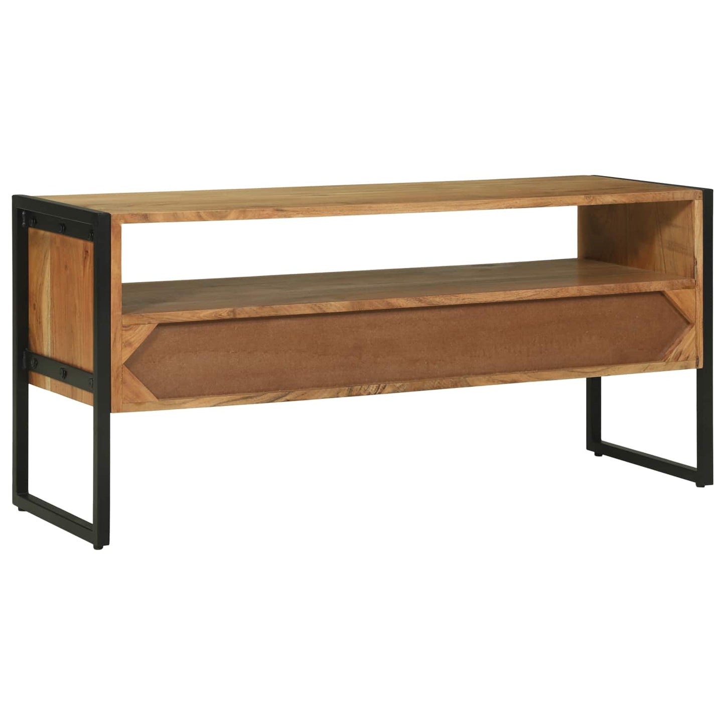 TV Cabinet with Drawer Brown 100 x 35 x 50 cm Solid Acacia Wood