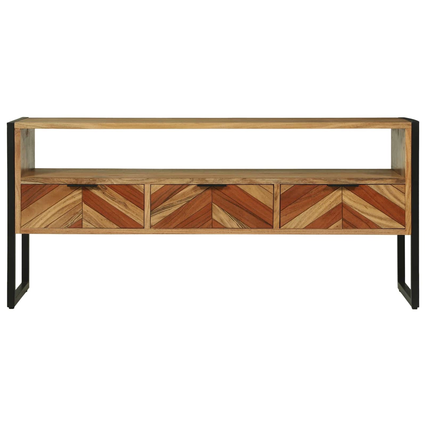 TV Cabinet with Drawer Brown 100 x 35 x 50 cm Solid Acacia Wood