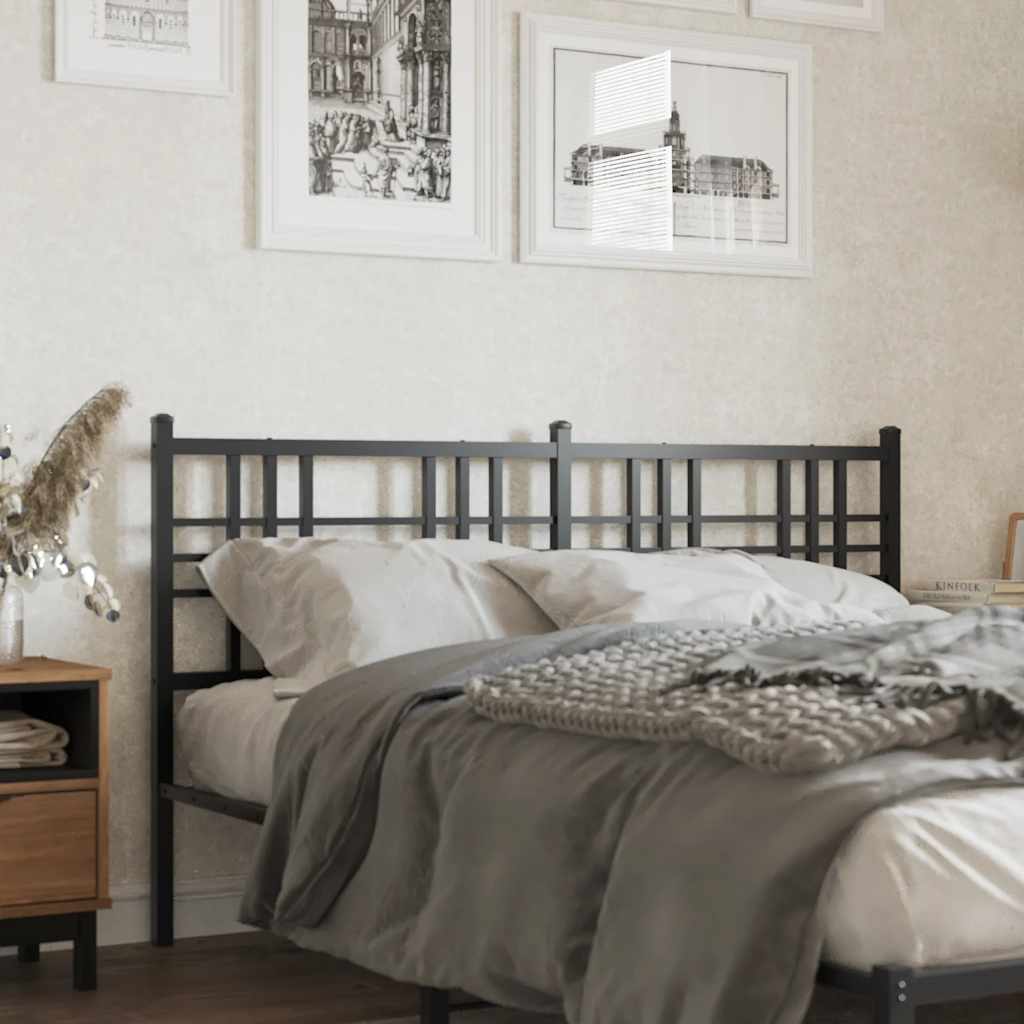 Metal Replace Headboard Black 160cm