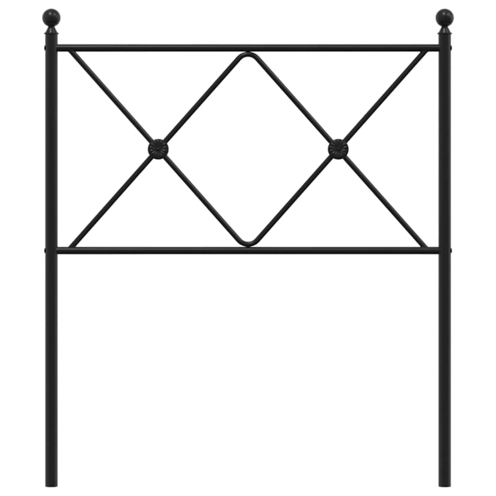 Metal Replace Headboard Black 80cm