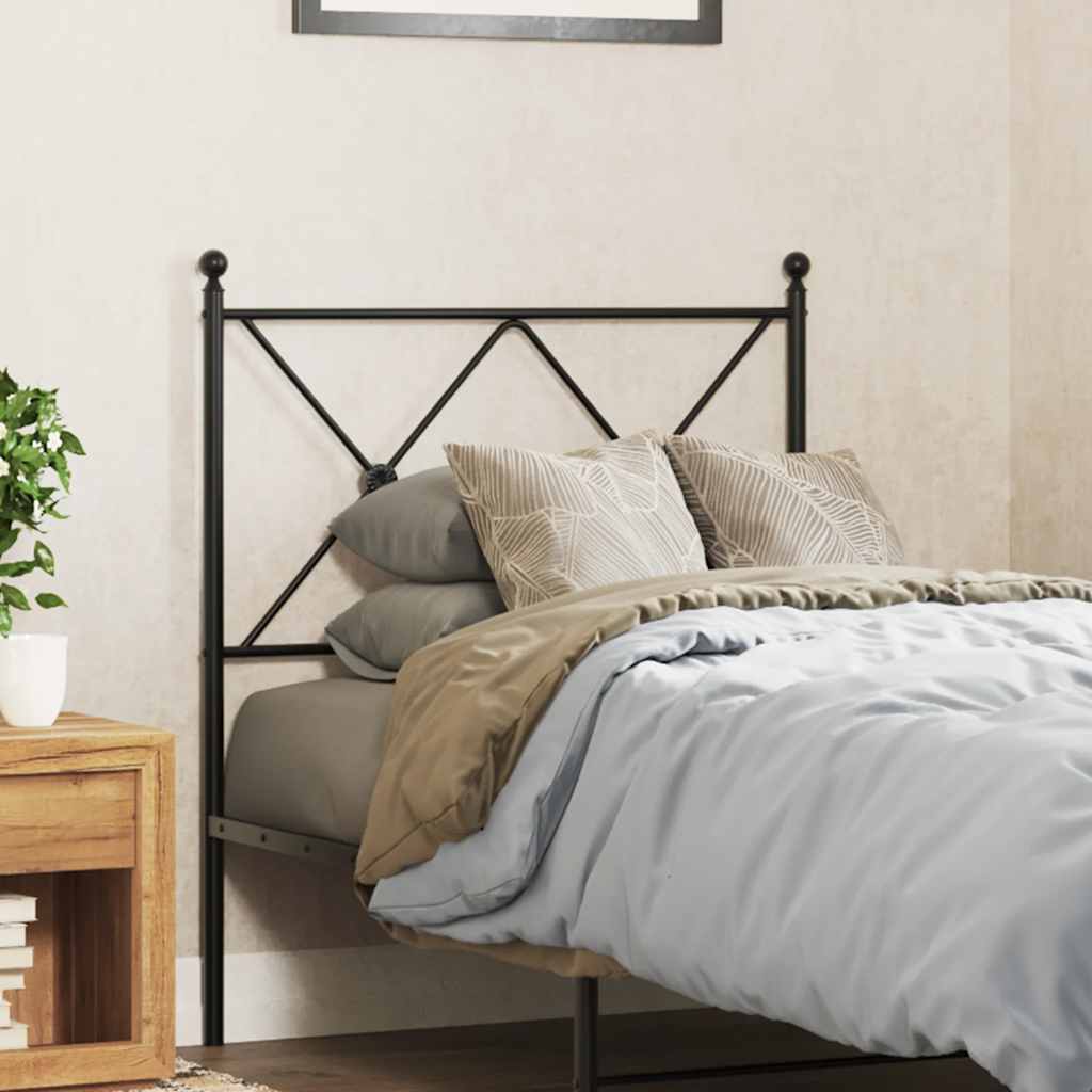 Metal Replace Headboard Black 80cm