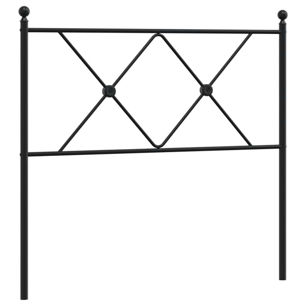Metal Replace Headboard Black 90cm