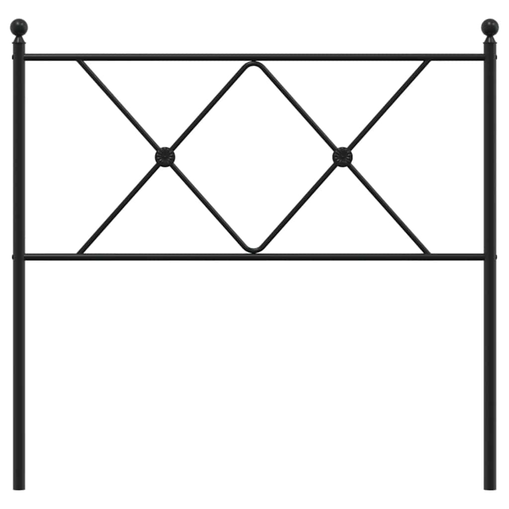 Metal Replace Headboard Black 90cm