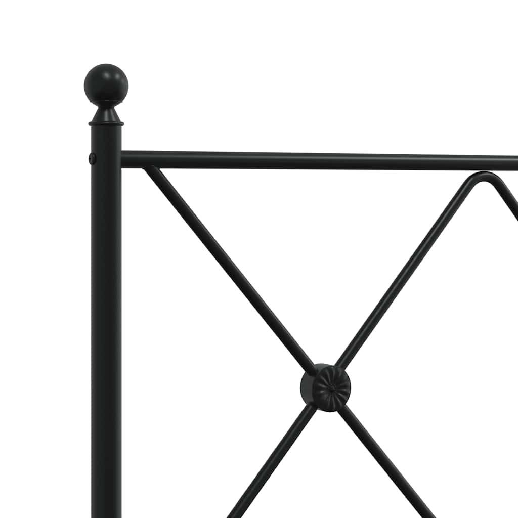 Metal Replace Headboard Black 90cm