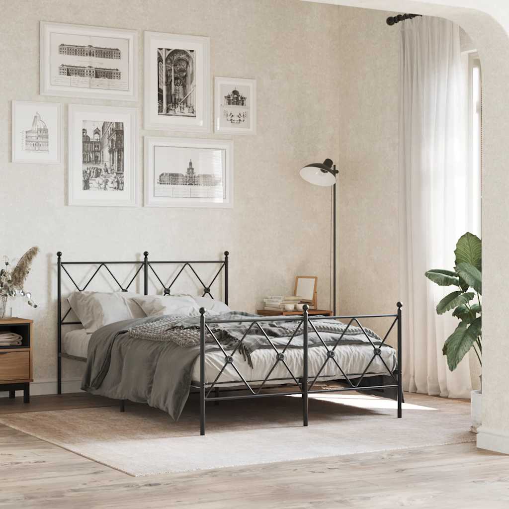 Metal Replace Headboard Black 120cm