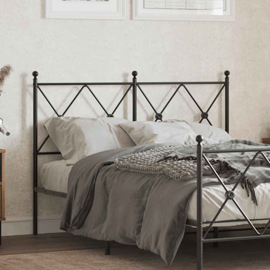 Metal Replace Headboard Black 120cm