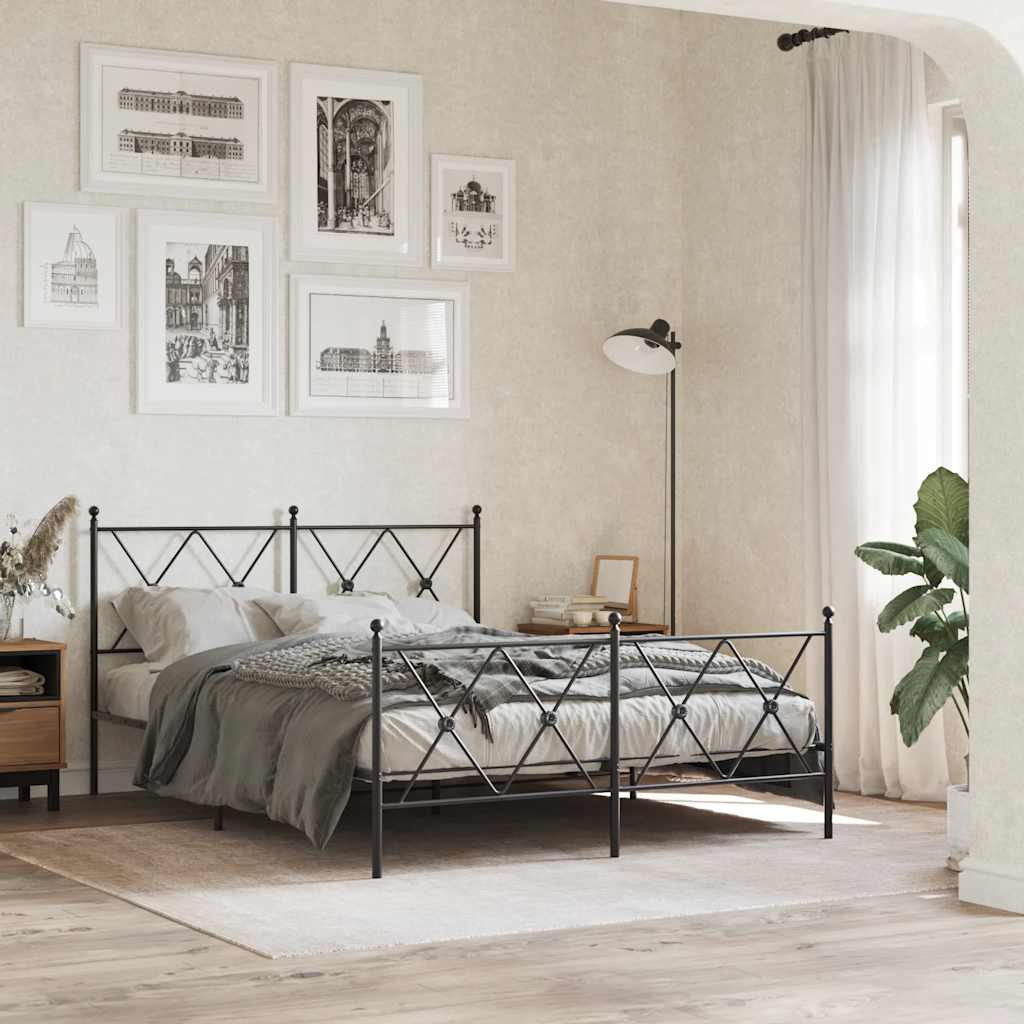 Metal Replace Headboard Black 137cm