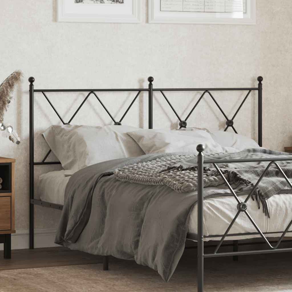 Metal Replace Headboard Black 137cm