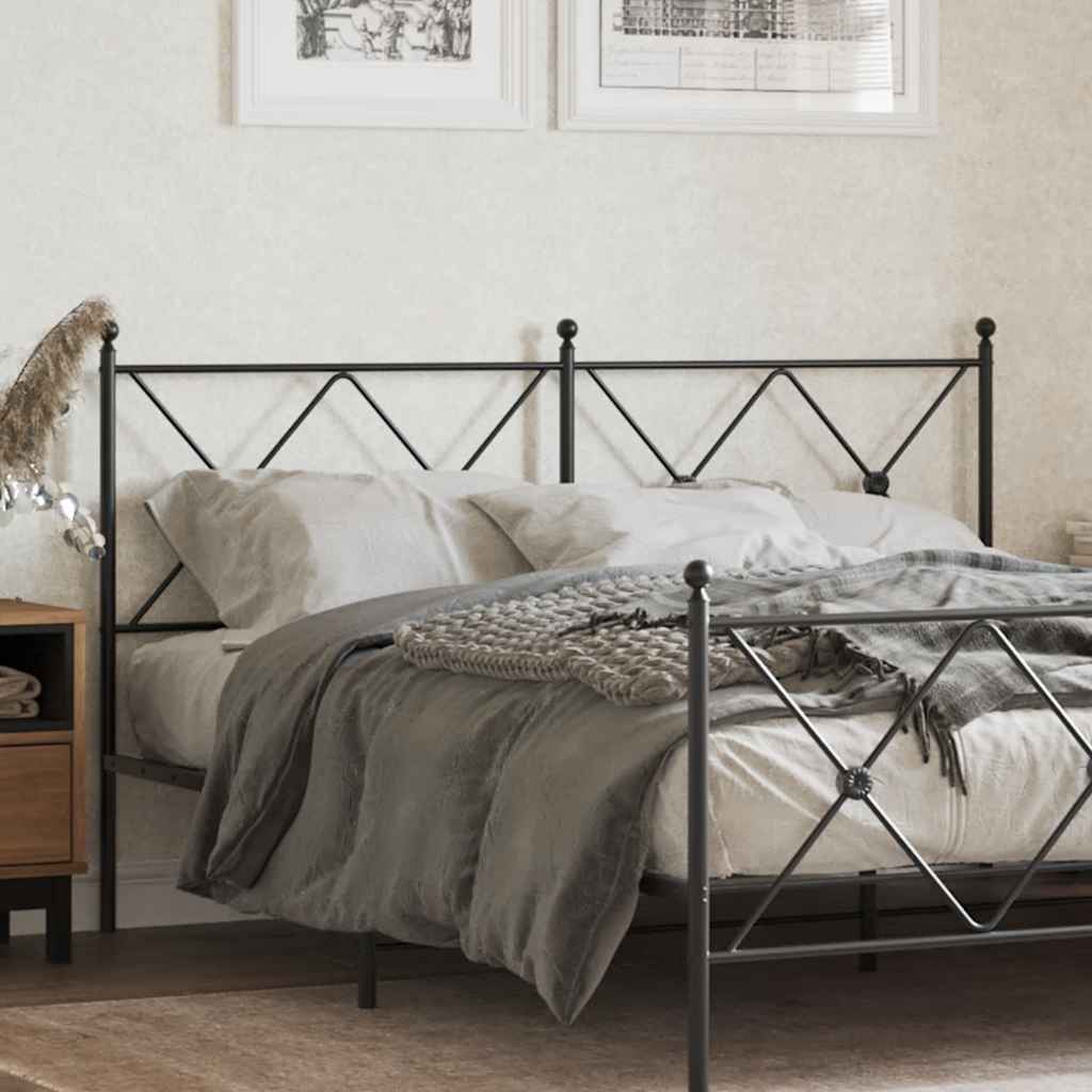 Metal Replace Headboard Black 160cm
