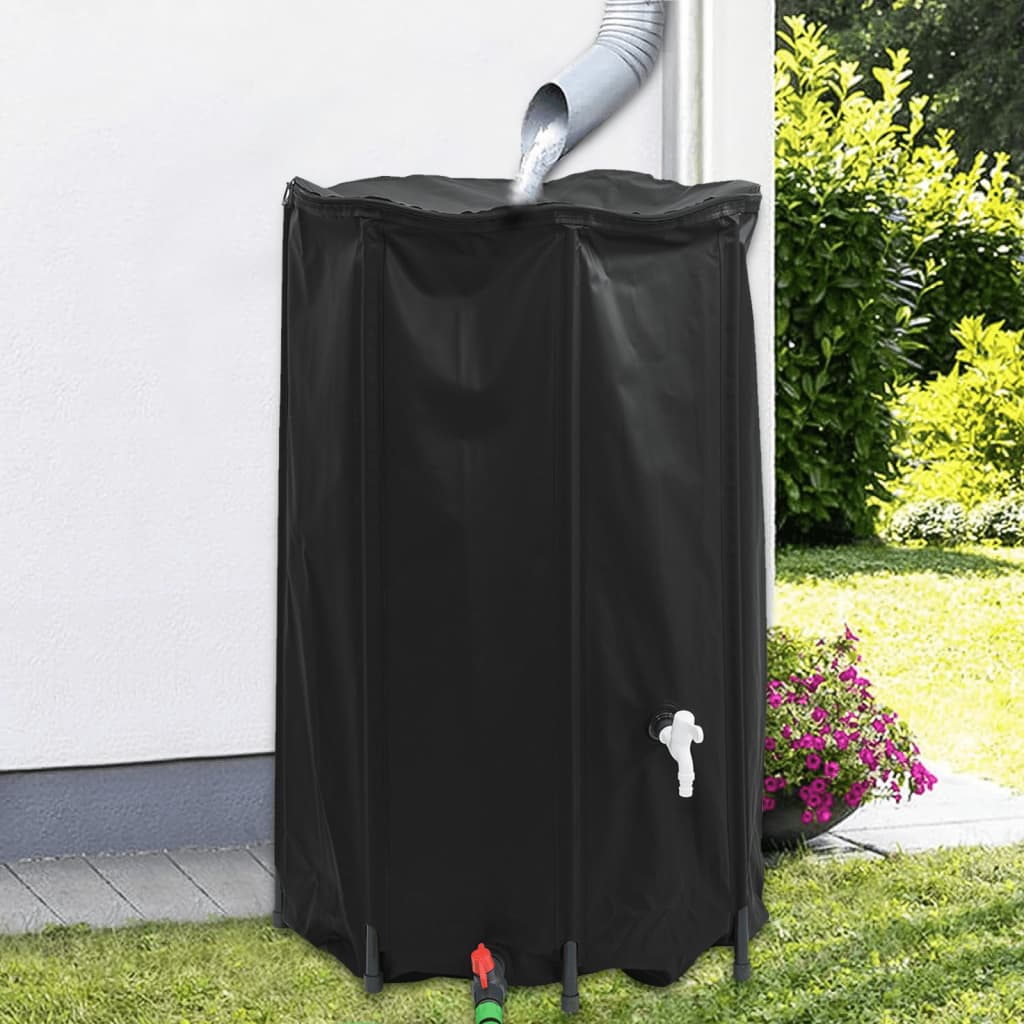 vidaXL Water Tank with Tap Foldable 500 L PVC