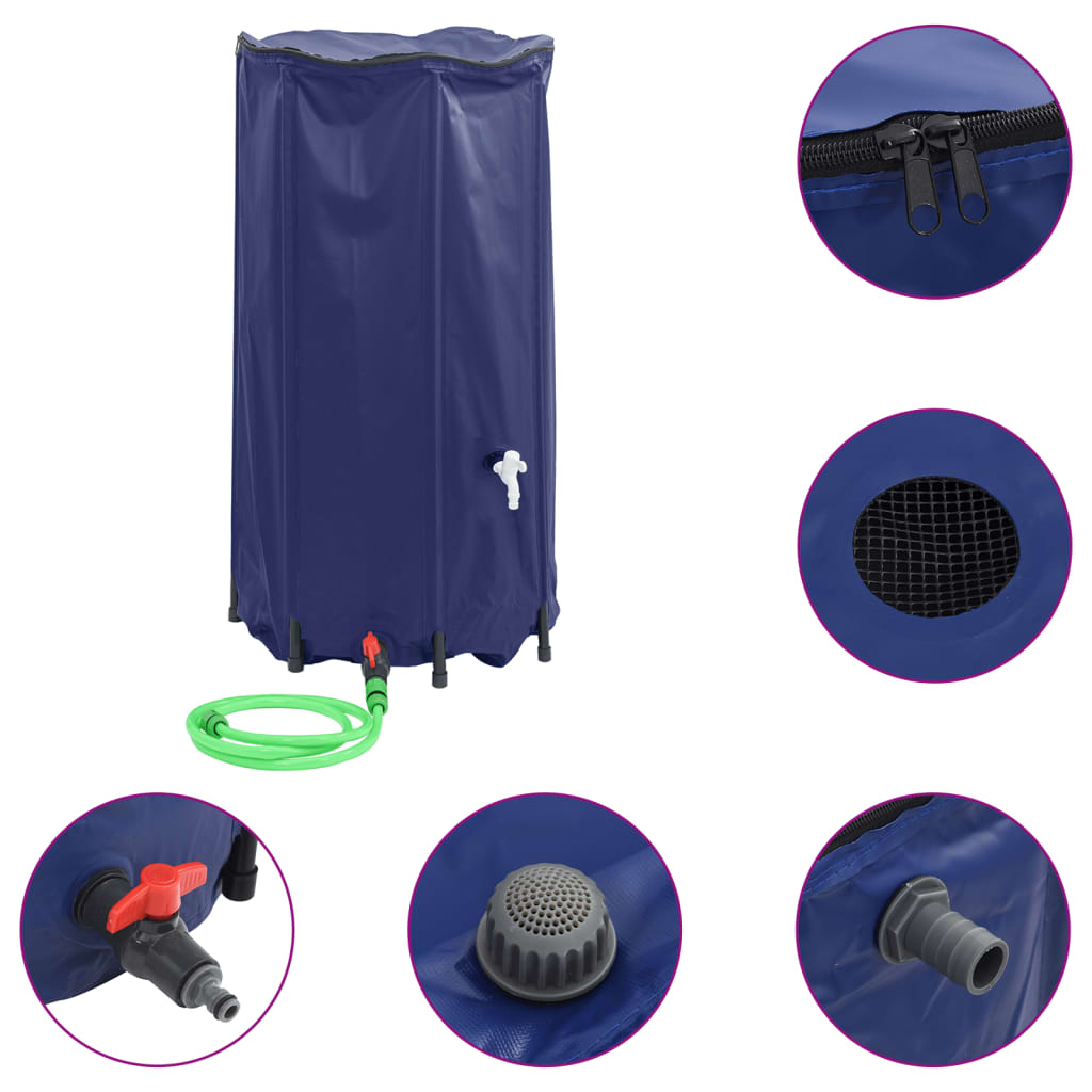 vidaXL Water Tank with Tap Foldable 250 L PVC