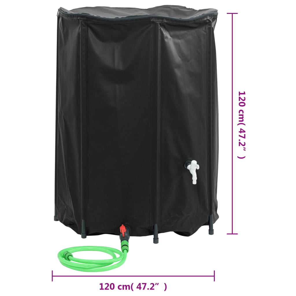 vidaXL Water Tank with Tap Foldable 1350 L PVC