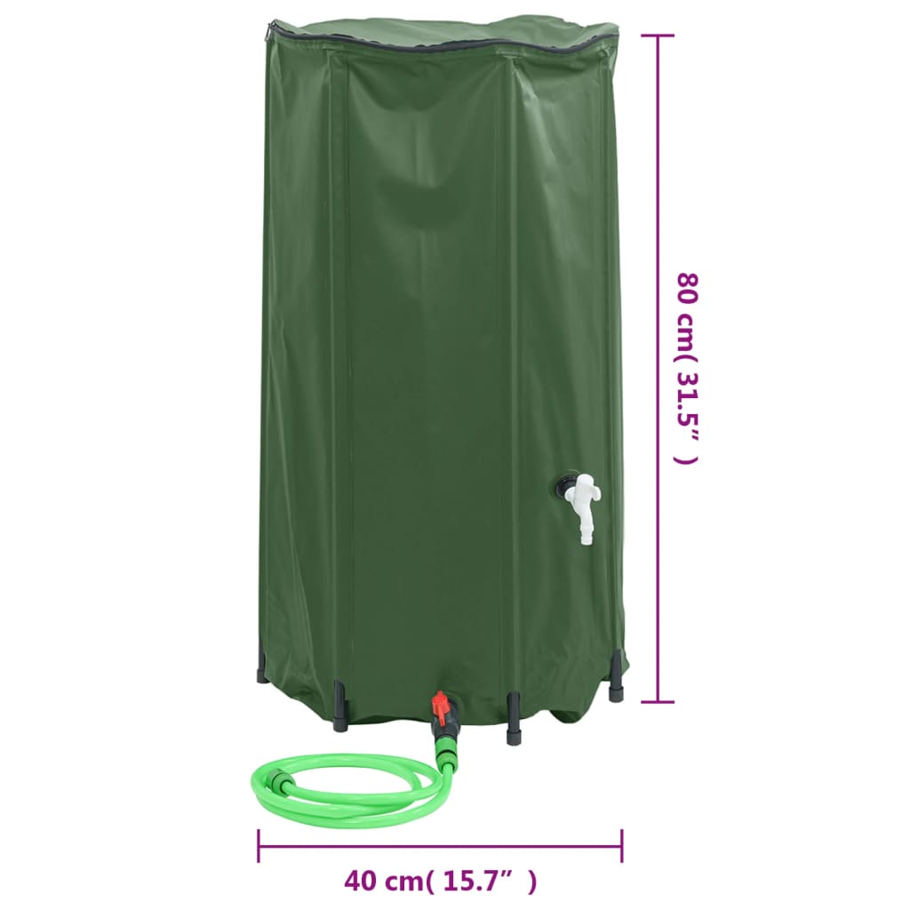 vidaXL Water Tank with Tap Foldable 100 L PVC